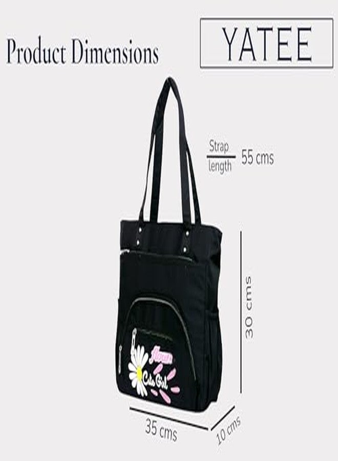Yatee Girls Tote Bag - Shoulder Handbag for Women & Teenagers, Stylish Travel & College, office with Zipper Compartments Tote for Women | Zipper Handbags | Multiple Pockets - Image 4